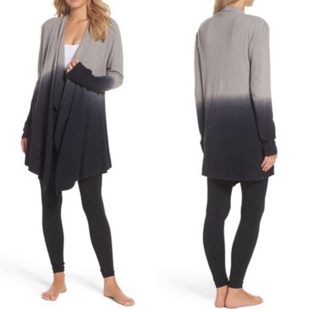 Barefoot Dreams Bamboo Chic Lite Calypso Ombre Cardigan Sweater Small Medium